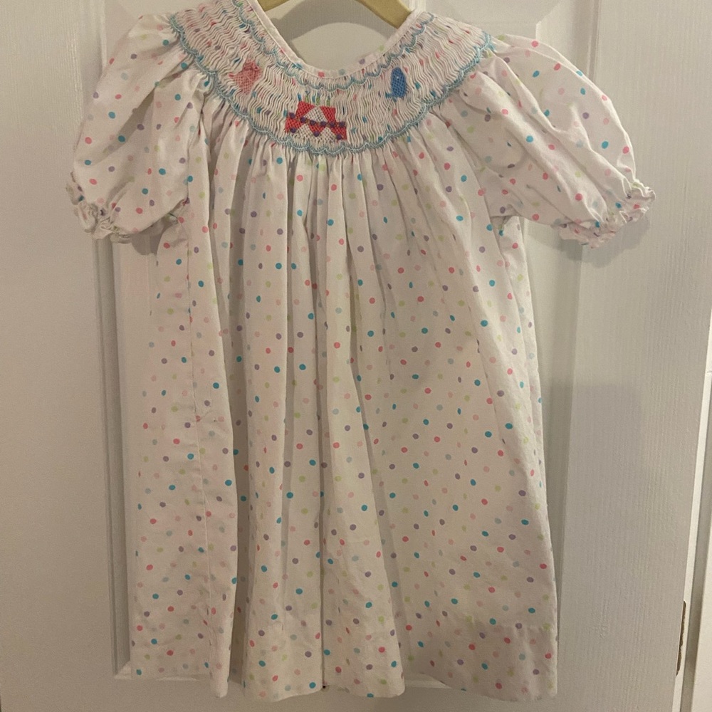 Birthday smocked dress